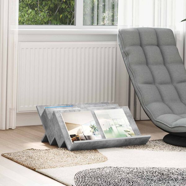 vidaXL Žurnalų stovas Betono pilka 65 x 53 x 28,5 cm Apdirbta mediena
