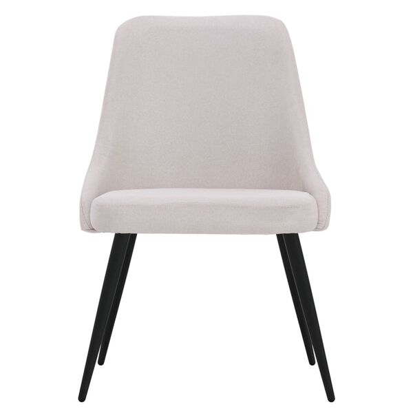 vidaXL Valgomojo kėdės, 2vnt., kreminės spalvos, audinys