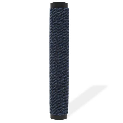 vidaXL Durų kilimėlis, kvadratinis, dygsniuotas, 80x120cm, mėlynas