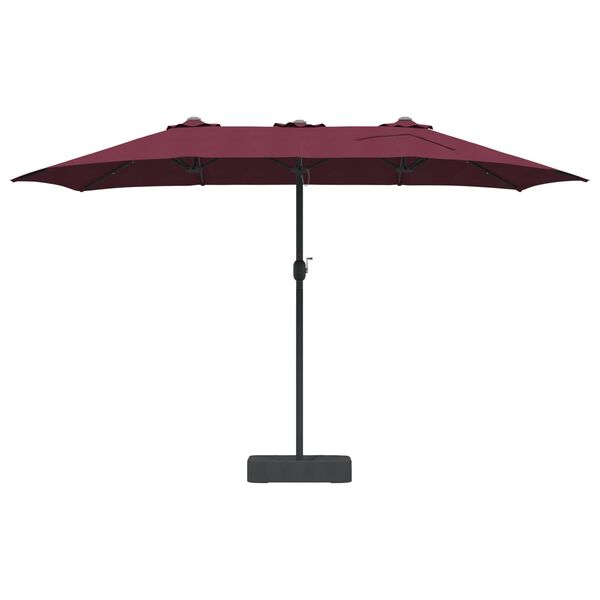 vidaXL Sodo skėtis Bordo raudona 385 x 209 x 244 cm Poliesteris
