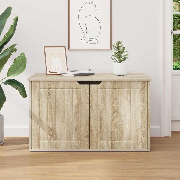 vidaXL Katės namelis Sonoma 85 x 55 x 53,5 cm Apdirbta mediena