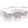 vidaXL Sodo komplektas su pagalvėlėmis, 8 dalių, poliratanas/akacija
