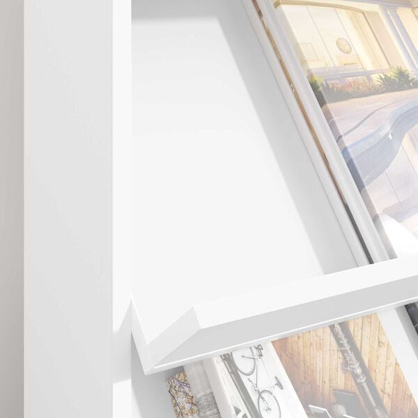 vidaXL Žurnalų stovas Balta 70 x 41 x 156 cm Apdirbta mediena