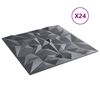 vidaXL Sienų plok&scaron;tės 24 pcs Amethyst Pilkas 50 x 50 cm XPS Putplastis