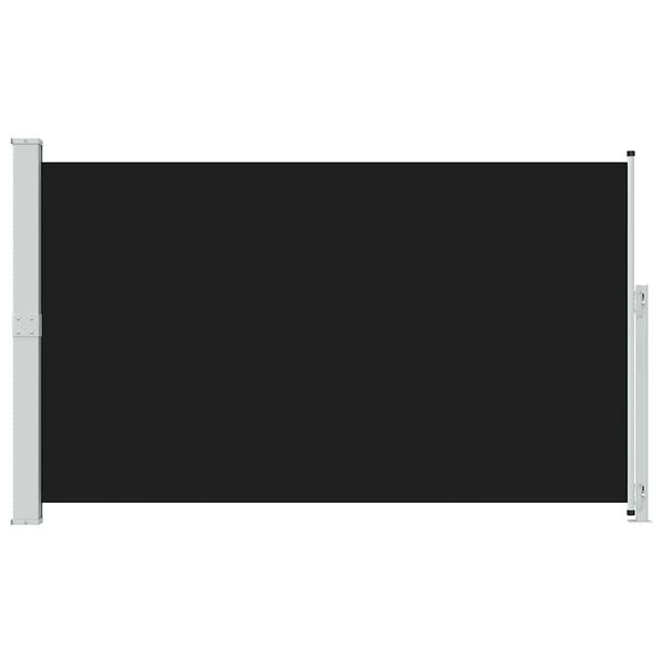 vidaXL Ištraukiama šoninė kiemo pertvara, juodos spalvos, 180x300cm