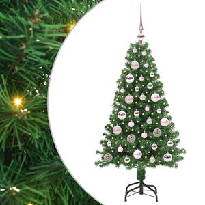vidaXL Dirbtinė Kalėdų eglutė Žalia 120 cm PVC ir Plienas ir Plastikas