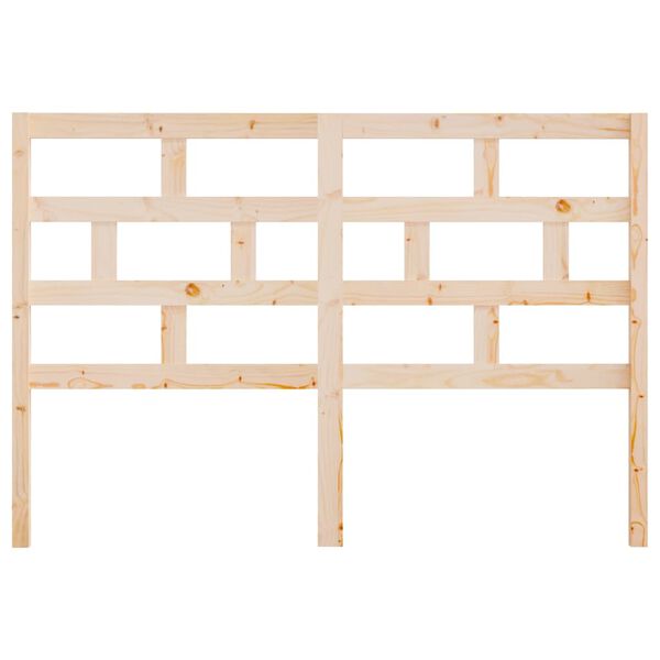 vidaXL Lovos galvūgalis, 146x4x100cm, pu&scaron;ies medienos masyvas