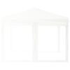vidaXL Proginė palapinė su šoninėmis sienomis, balta, 3x3m
