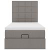vidaXL Osmanų lovos rėmas su čiužiniu, taupe, 80x200cm, audinys