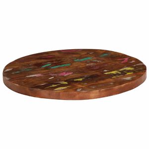 vidaXL Stalvir&scaron;is, 40x2,5cm, perdirbtos medienos masyvas, apskritas