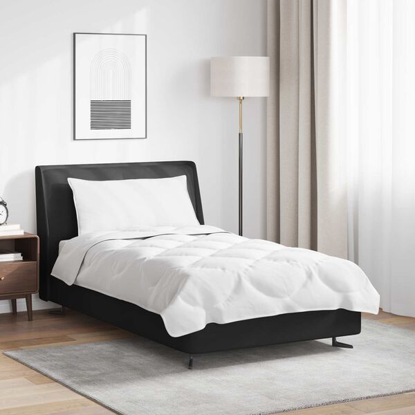 vidaXL Antklodžių rinkinys su pagalve 2 pcs Balta Mikropluo&scaron;tas