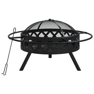 vidaXL Laužavietė su žarstekliu, 70cm, plienas, XXL