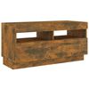 vidaXL TV spintelių komplektas, 3 dalių, dūminio ąžuolo, mediena