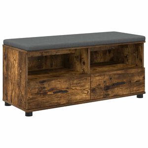 vidaXL Koridoriaus suolas Rūkytas Ąžuolas 100 x 38 x 46 cm