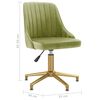 vidaXL Pasukamos valgomojo kėdės, 6vnt., &scaron;viesiai žalios, aksomas