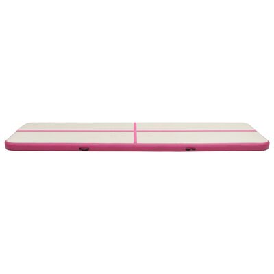 vidaXL Pripučiamas gimnastikos kilimėlis, rožinis, 600x100x15cm, PVC