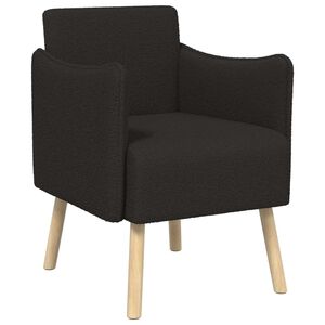 vidaXL Akcentinis fotelis Juoda Boucl&eacute;