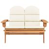 vidaXL Sodo adirondack suoliukas su pagalvėlėmis, 126cm, akacija