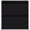 vidaXL Sieninės naktinės spintelės, 2vnt., juodas ąžuolas, 38x34x40 cm