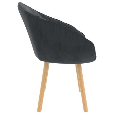 VidaXL Valgomojo kėdė, tamsiai pilkos spalvos, aksomas