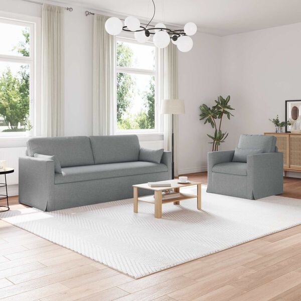 vidaXL Sofa 2 pcs &Scaron;viesiai pilka