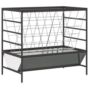 vidaXL Gyvulių &scaron;ėriklas Sidabro 100 x 60 x 90 cm Cinkuota plienas