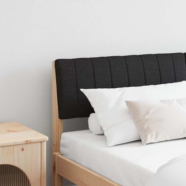 vidaXL Apmu&scaron;ta lovos galvūgalis Juoda 150 cm Kietos pu&scaron;ies mediena