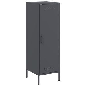 vidaXL Komoda, antracito spalvos, 36x39x113cm, plienas