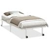 vidaXL Lovos rėmas be čiužinio Sulankstomas baltas 90x190 cm Plieninis