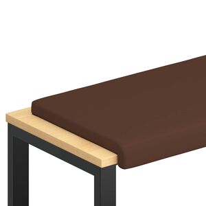 vidaXL Suoliuko pagalvė Dirbtinė oda Ruda Gylis 35 cm