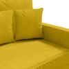 vidaXL Trivietė sofa, geltonos spalvos, 180cm, aksomas