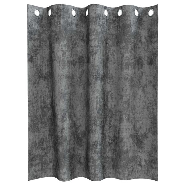 vidaXL Aksominio tipo užuolaidos 2 pcs Pilka 140 x 140 cm Aksomas