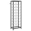 vidaXL Vyno laikiklis 27 buteliams, juodas, 34x18x100cm, kalta geležis