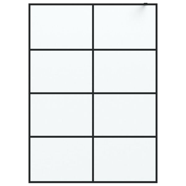 vidaXL Du&scaron;o sienelė, juoda, 140x195cm, ESG stiklas, matinė