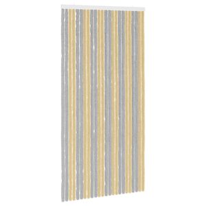 vidaXL Vabzdžių Užuolaida i&scaron; Chenille Pilka ir smėlinė 100 x 200 cm