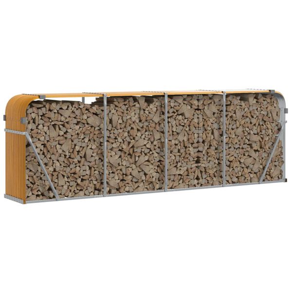 vidaXL Malkų stovas, medžio i&scaron;vaizda, 300x45x100cm, galvanizuotas plienas