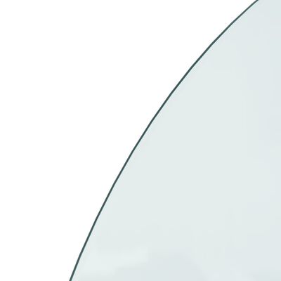 vidaXL Židinio stiklo plokštė, 1000x500mm, pusapvalė
