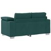vidaXL Sofa 3 pcs Tamsiai žalia Lino mi&scaron;inio audinys