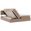 vidaXL Saugos lova su čiužiniu Kapučino 180 x 200 cm Dirbtinė oda