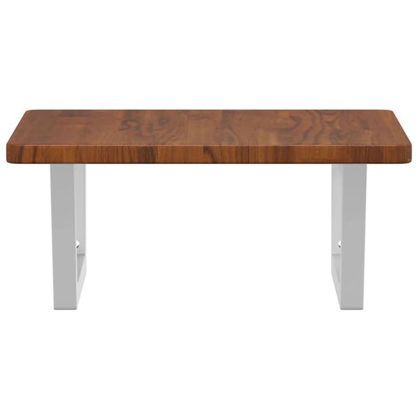 vidaXL Lentyna praustuvui, plienas ir ąžuolo medienos masyvas