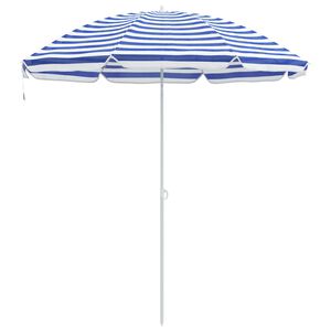 vidaXL Sodo skėtis 263 x 263 x 272 cm 170T poliesteris Mėlyna ir balta