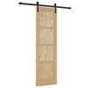 vidaXL Slankios durys Natūrali 61 x 198,5 cm Pu&scaron;ies medienos masyvas