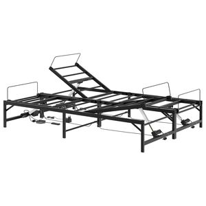 vidaXL Elektrinis reguliuojamas lovos rėmas Juoda 120 x 190 cm Plienas