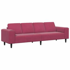 vidaXL Svetainės sofa Vyno raudona 250 x 77 x 76 cm