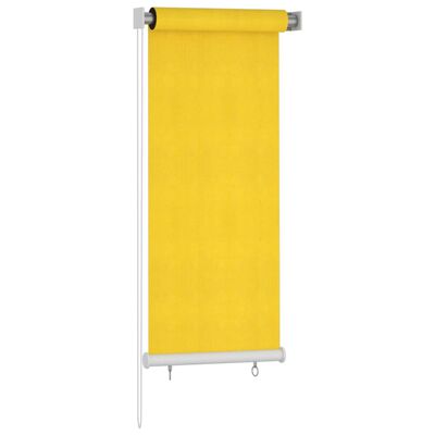 vidaXL Lauko roletas, geltonos spalvos, 60x140cm, HDPE