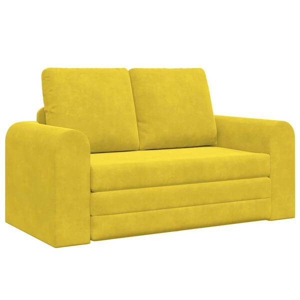 vidaXL Sofa lova 60cm Geltona Aksomas
