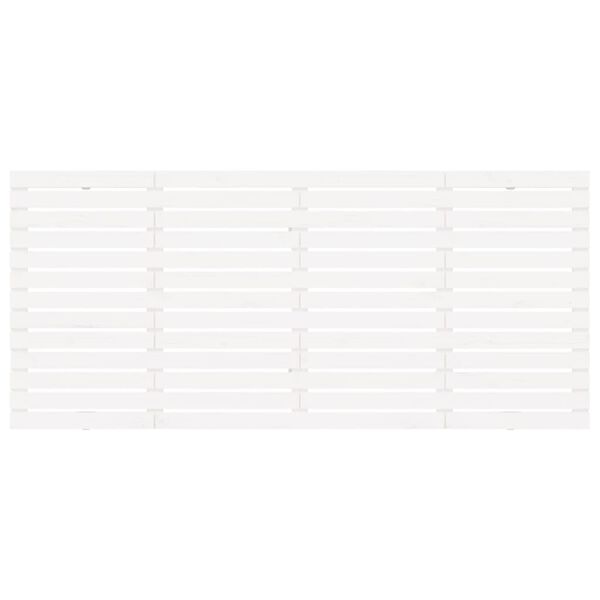 vidaXL Sieninis galvūgalis, baltas, 156x3x91,5cm, pu&scaron;ies masyvas