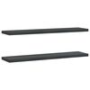 vidaXL Sieninės lentynos, 2vnt., juodos, 100x23,5cm, plienas