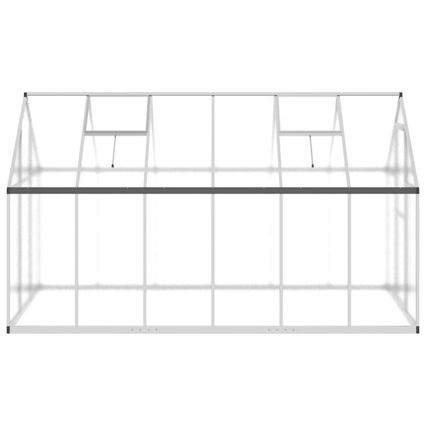 vidaXL &Scaron;iltnamis su rėmu, sidabrinis, 334x169x195cm, aliuminis