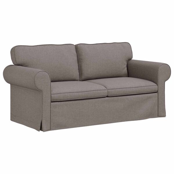 vidaXL Sofa Taupe 215 x 82 x 80 cm audinys